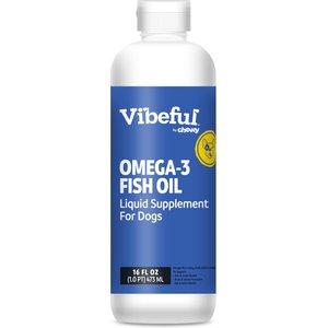 Vibeful Omega-3 Fish Oil Liquid Skin & Coat Supplement for Dogs, 16-oz