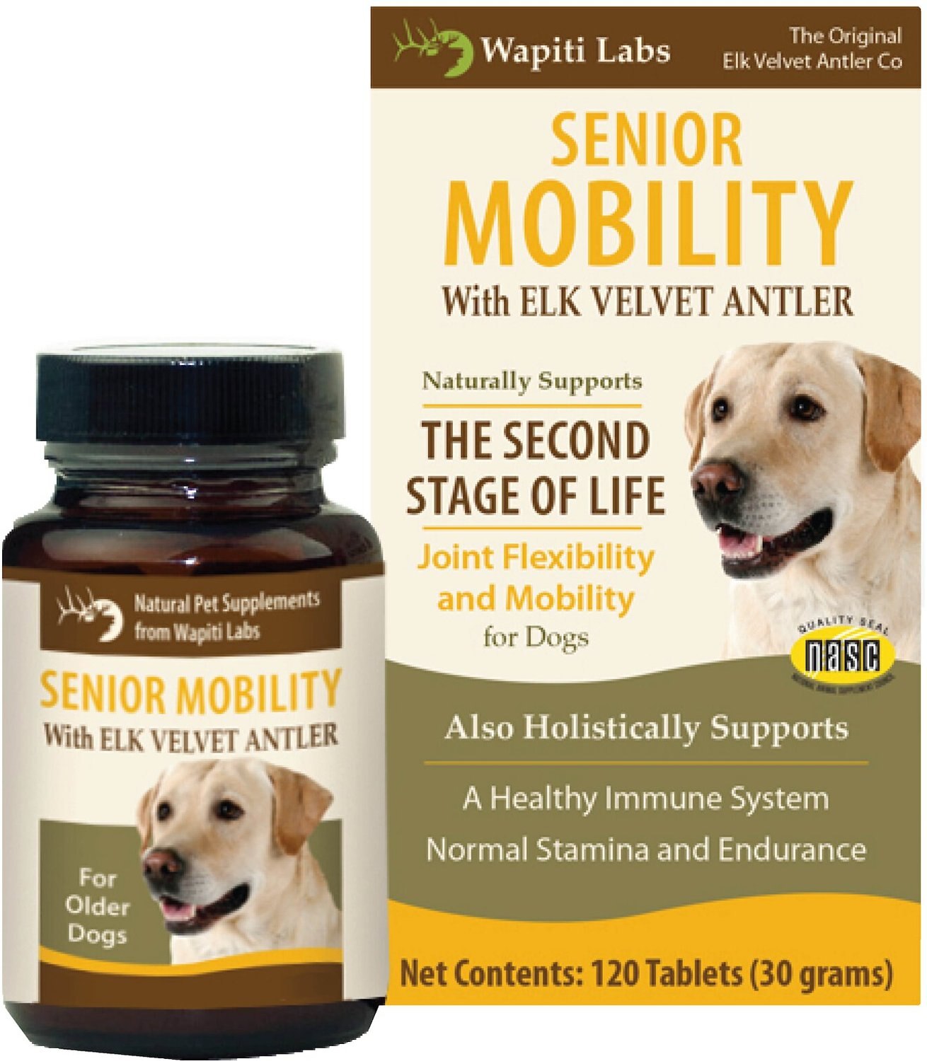 Wapiti Labs Senior Mobility Formula Dog Tablets Supplement