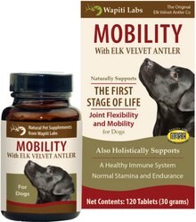 Wapiti Labs Mobility Formula Dog Tablets Supplement, 120 tablet
