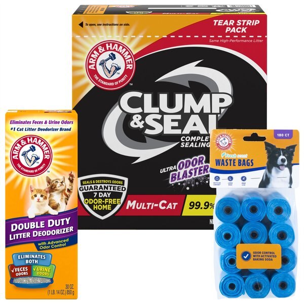 Starter Kit Arm & Hammer Litter Clump & Seal MultiCat Scented