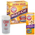 Starter Kit - Arm & Hammer Multi-Cat Strength Clean Burst Clumping Litter, 40-lb box + 2 other items