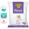 Dr. Elsey's Clean Tracks Multi-Cat Unscented Cat Litter + Frisco Hypoallergenic Waterless Grooming Wipes for Dogs & Cats