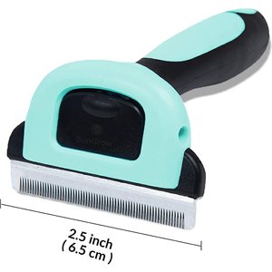 SunGrow Undercoat Deshedding Brush for Short Haired Dog & Cat Shedding Control & Grooming Tool