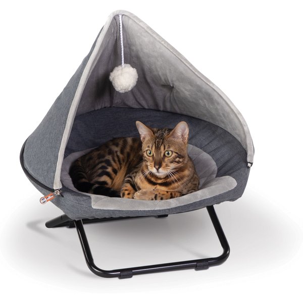 K&H Pet Products Covered Elevated Cozy Cat Hammock Bed