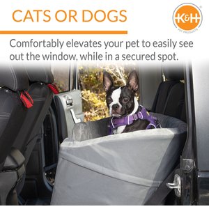 K&H Pet Products Bucket Booster Seat Knockdown Dog Booster Seat, Gray, Large