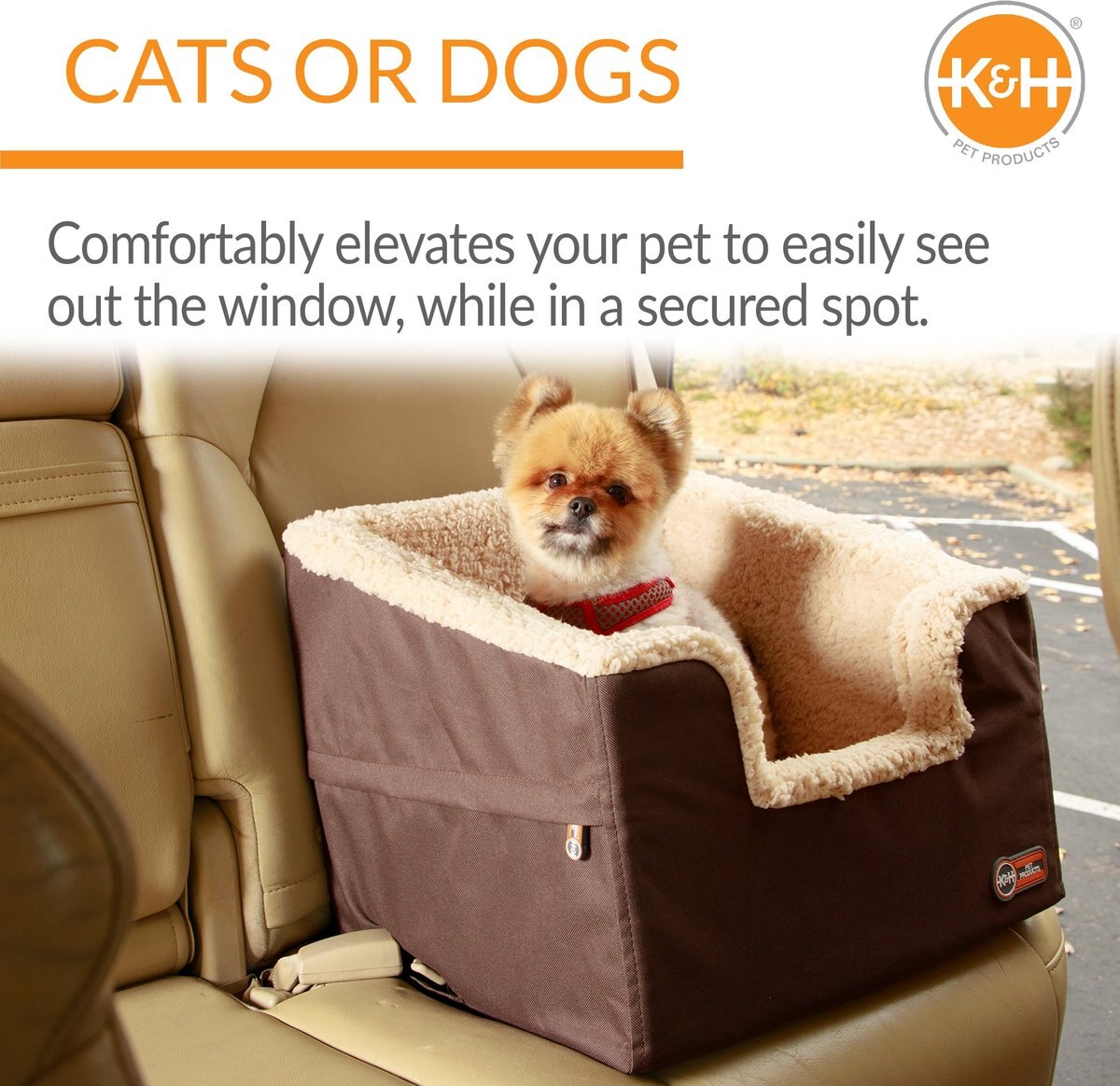 K&H PET PRODUCTS Bucket Booster Seat Rectangle Knockdown Dog Booster