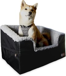 K&H Pet Products Bucket Booster Seat Rectangle Knockdown Dog Booster Seat, Black, Large