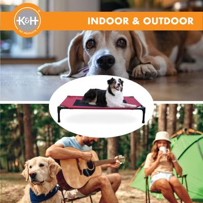 Show full view: K&H Pet Products Original Steel Frame Pet Cot Elevated Dog Bed, Red/Black, Large slide 7 of 13