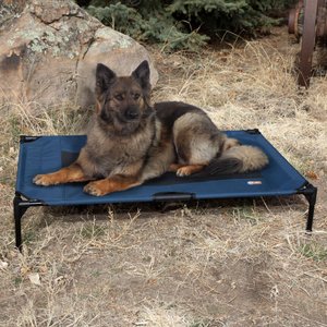K&H Pet Products Original Pet Cot Elevated Dog Bed,Blue/Black, X-Large