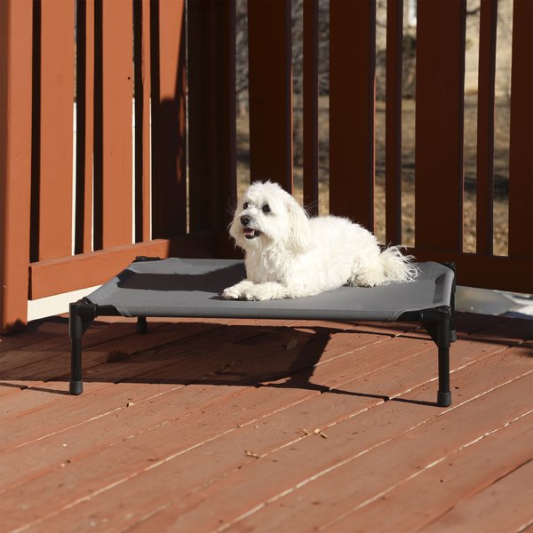 K&H PET PRODUCTS All Weather Elevated Dog Cot Bed, Gray, Medium
