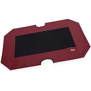 K&H Pet Products Original Pet Cot Replacement Dog Bed Cover, Red & Black, X-Large