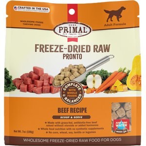 Primal Raw Pronto Beef Recipe Dog Freeze-Dried Food, 7-oz bag