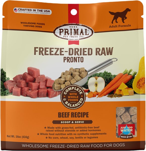 Primal Raw Pronto Beef Recipe Dog Freeze-Dried Food, 16-oz bag slide 1 of 9