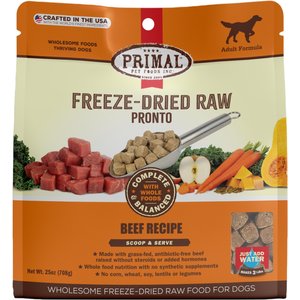 Primal Raw Pronto Beef Recipe Dog Freeze-Dried Food, 25-oz bag