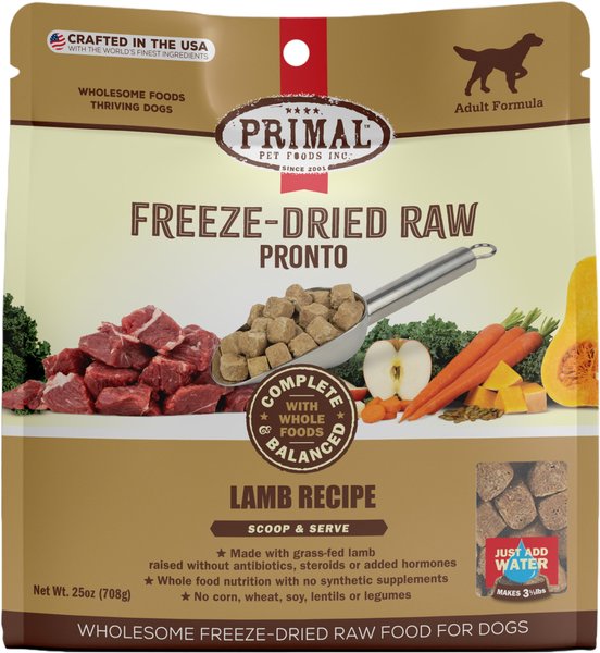 Primal Raw Pronto Lamb Recipe Dog Freeze-Dried Food, 25-oz bag slide 1 of 9