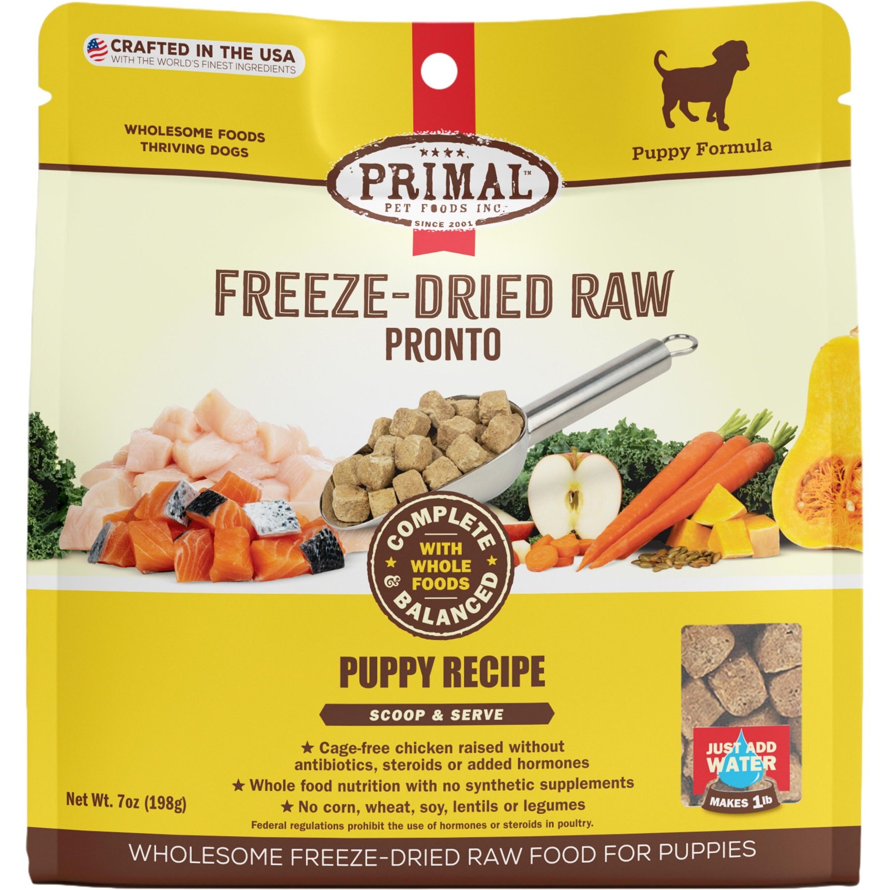 PRIMAL Raw Pronto Puppy Recipe Dog Freeze Dried Food 25 oz bag bundle of 2 Chewy