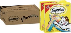 Temptations Creamy Puree Salmon, Chicken & Tuna Variety Pack Lickable Cat Treats, 0.425-oz tube, pack of 48