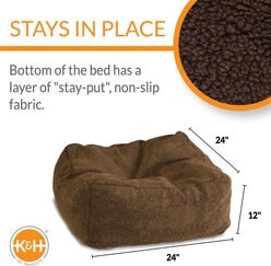 K&H Pet Products Cuddle Cube Pillow Cat & Dog Bed, Mocha, Small slide 2 of 7