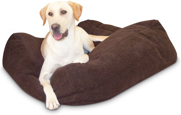 K&H Pet Products Cuddle Cube Pillow Cat & Dog Bed, Mocha, Large slide 1 of 10