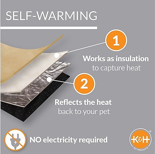 K&H Pet Products Self-Warming Dog Crate Pad, Tan, 20 x 25 in
