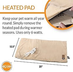K&H Pet Products Thermo-Kitty Mat Heated Cat Bed, Sage/Tan  slide 2 of 8
