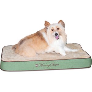 K&H Pet Products Memory Sleeper Orthopedic Pillow Dog Bed, Sage, Medium