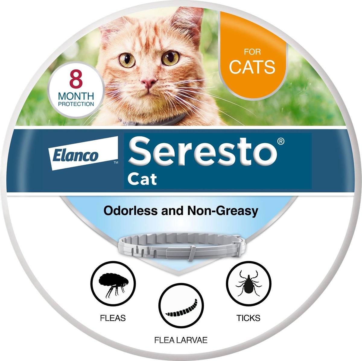 SERESTO Flea Tick Collar for Cats 1 Collar 8 mos. supply