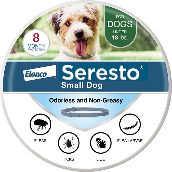 Seresto Flea & Tick Collar for Dogs, up to 18 lbs, 1 Collar (8-mos. supply) slide 1 of 12