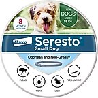 Seresto Flea & Tick Collar for Dogs, up to 18 lbs, 1 Collar (8-mos. supply)