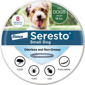 Seresto Flea & Tick Collar for Dogs, up to 18 lbs, 1 Collar (8-mos. supply)