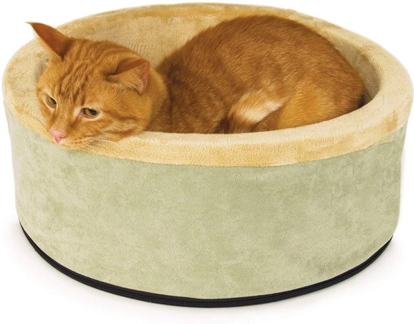 K&H Pet Products Thermo-Kitty Cat Bed, Sage, Small slide 1 of 12