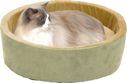 K&H Pet Products Thermo-Kitty Bed Indoor Heated Cat Bed, Sage, Large slide 1 of 8