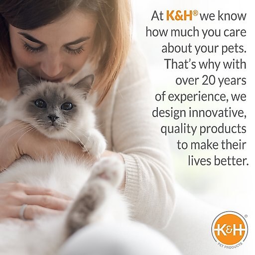 K&H Pet Products Thermo-Kitty Bed Indoor Heated Cat Bed, Sage, Large