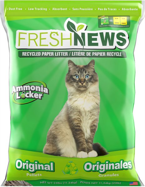 Fresh News Unscented Non-Clumping Paper Cat Litter, 25-lb bag slide 1 of 6