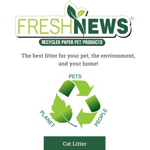 Fresh News Unscented Non-Clumping Paper Cat Litter, 25-lb bag