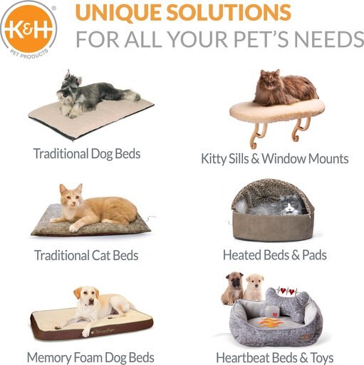 K&H Pet Products Deluxe Kitty Sill Cat Window Perch, Kitty Print