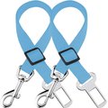 SunGrow Adjustable Safety Tether Dog & Cat Seat Belt Travel Accessories, Blue, 2 count