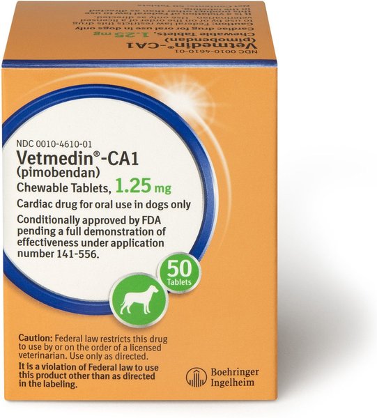 VETMEDIN-CA1 (pimobendan) Chewable Tablets for Dogs, 1.25-mg, 50 tablets - Chewy.com