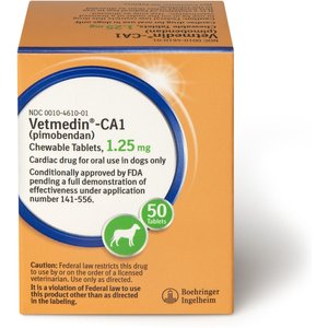 Vetmedin-CA1 Chewable Tablets for Dogs, 1.25-mg, 50 chewable tablets