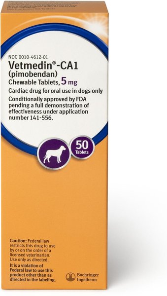 VETMEDIN-CA1 Chewable Tablets for Dogs, 5-mg, 50 chewable tablets - Chewy.com