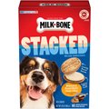 Milk-Bone Stacked Biscuits Molasses & Peanut Butter Flavor Dog Treats, 30-oz box