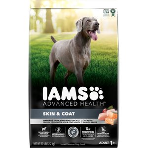 Iams Advanced Health Skin & Coat Chicken & Salmon Recipe Adult Dry Dog Food, 27-lb bag
