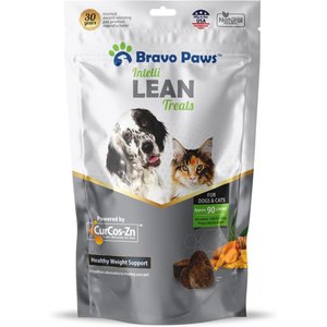 Bravo Paws Intelli Lean Dog & Cat Soft Chews Treats, 12.69-oz pouch, 90 count