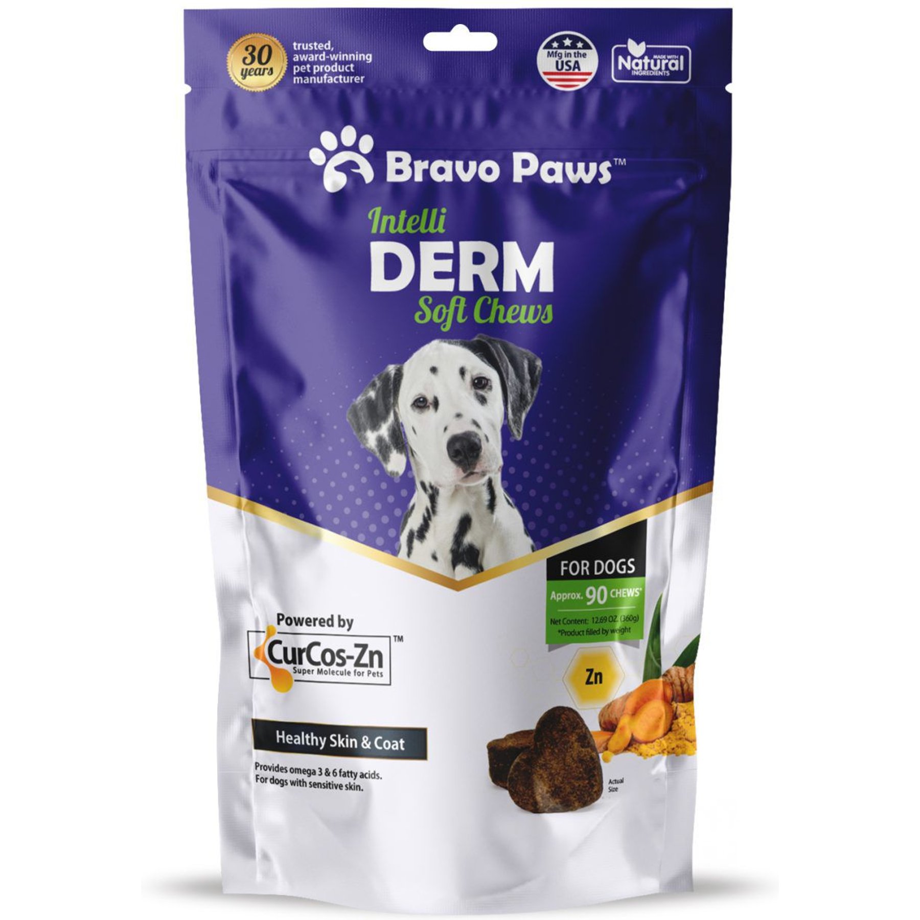 Bravo Paws Intelli Lean Dog & Cat Soft Chews Treats, 12.69-oz pouch, 90 count