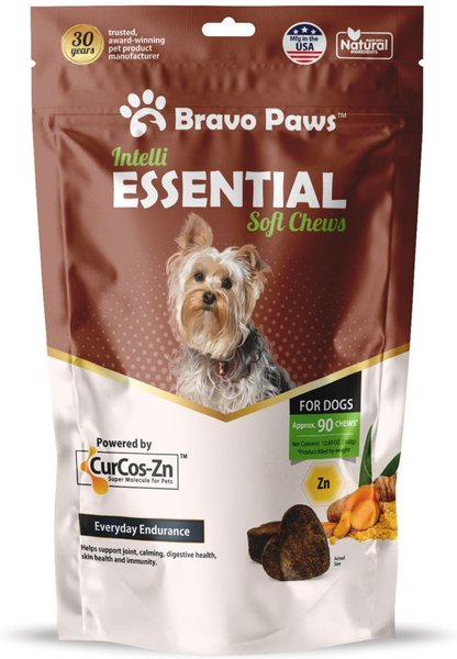 Bravo Paws Intelli Essentials Dog Soft Chews Treats, 12.69-oz pouch, 90 count slide 1 of 2