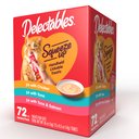 Hartz Delectables Squeeze Up Tuna, Chicken, & Salmon Flavored Variety Pack Lickable Cat Treats, 0.5-oz tube, 72 count