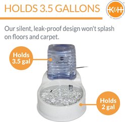 K&H Pet Products CleanFlow Filtered Water Dog Bowl, Large, 2 gallon bowl, 1.5 gallon Reservoir slide 2 of 8