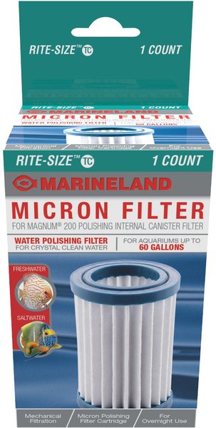 Marineland Magnum 200 Micron Polishing Filter Cartridge, White, 60-gal slide 1 of 5