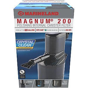 Marineland Magnum 200 Polishing Internal Canister Filter, Black, 60-gal