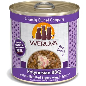 Weruva Polynesian BBQ with Grilled Red Bigeye Grain-Free Canned Cat Food, 10-oz, case of 12